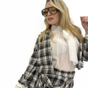 blusa semitrasparente drape